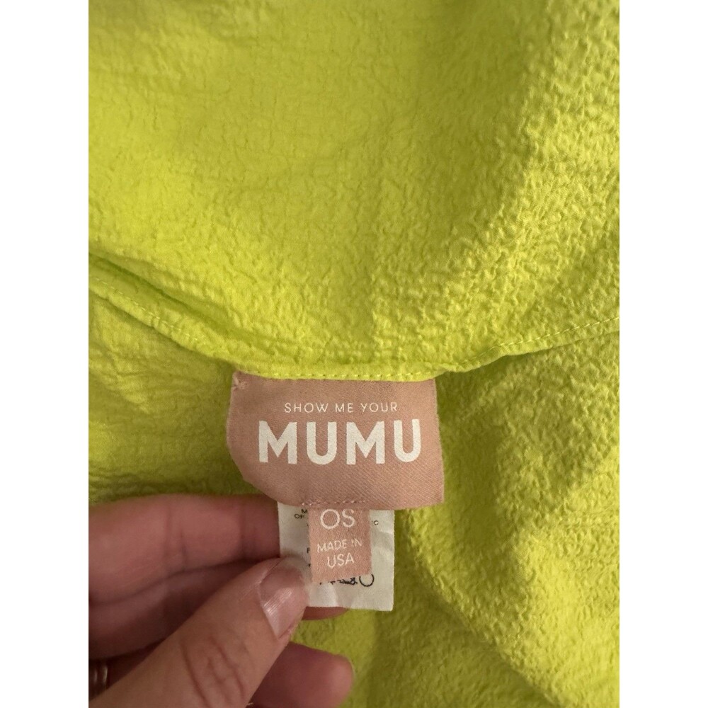 Show Me Your Mumu Women's, Line Green,swimsuit Sarong/coverup,EUC